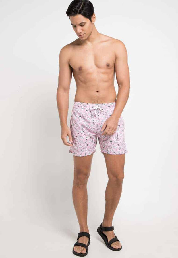 Men's Swim trunks | Monsterino | Pink Blossom