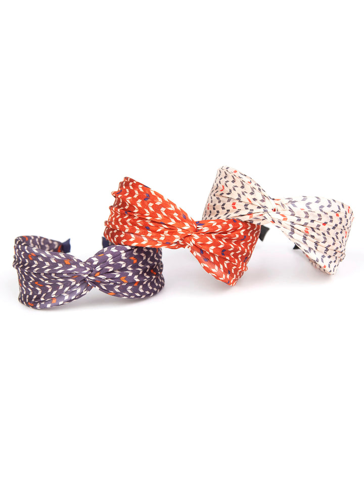 Twist headband | Chiffon arrow print