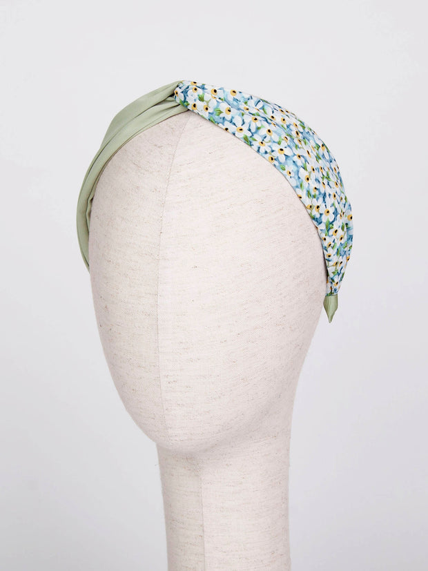 Twisted headband | Floral x plain