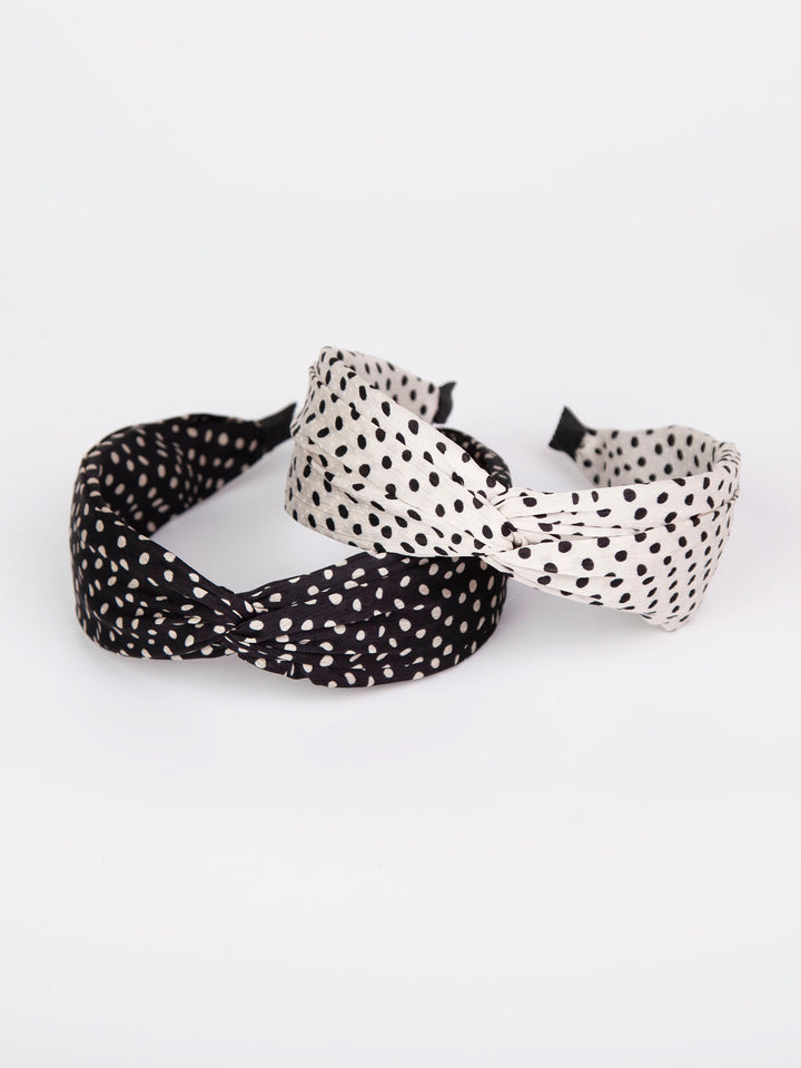 Twist headband | Small polka dot