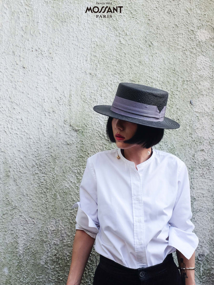 Betty |  Boater Hat | Mossant Paris