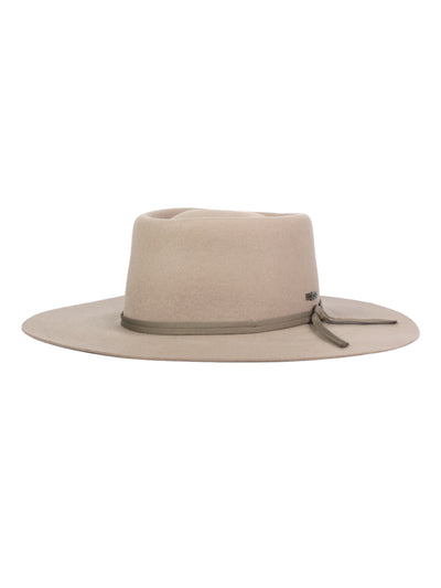 Flint |  Felt Boater Hat | Mossant Paris | Wool Boater Hat