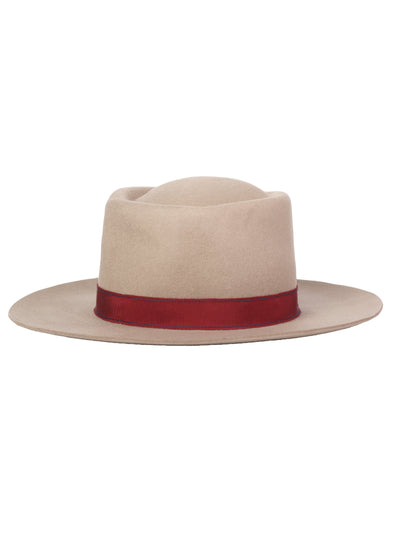 Maisie |  Felt Boater Hat | Mossant Paris | Wool Boater Hat
