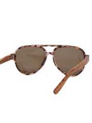 Faye | Wood x Acetate Sunglasses | Retro Aviator Sunglasses