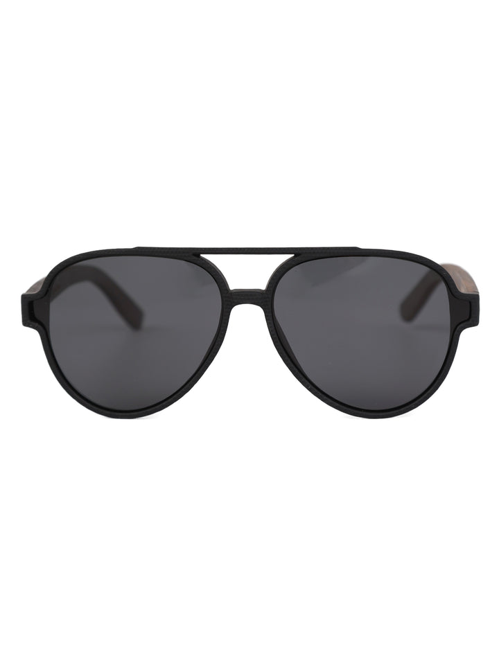 Faye | Wood x Acetate Sunglasses | Retro Aviator Sunglasses