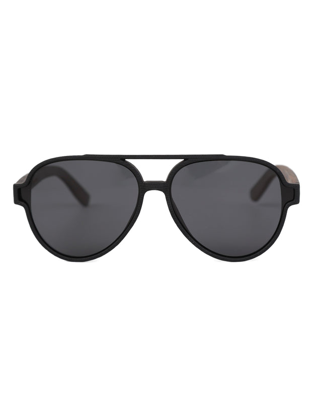 Faye | Wood x Acetate Sunglasses | Retro Aviator Sunglasses