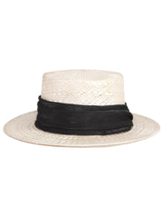 Odina | Boater Hat | 100% Sisal Straw