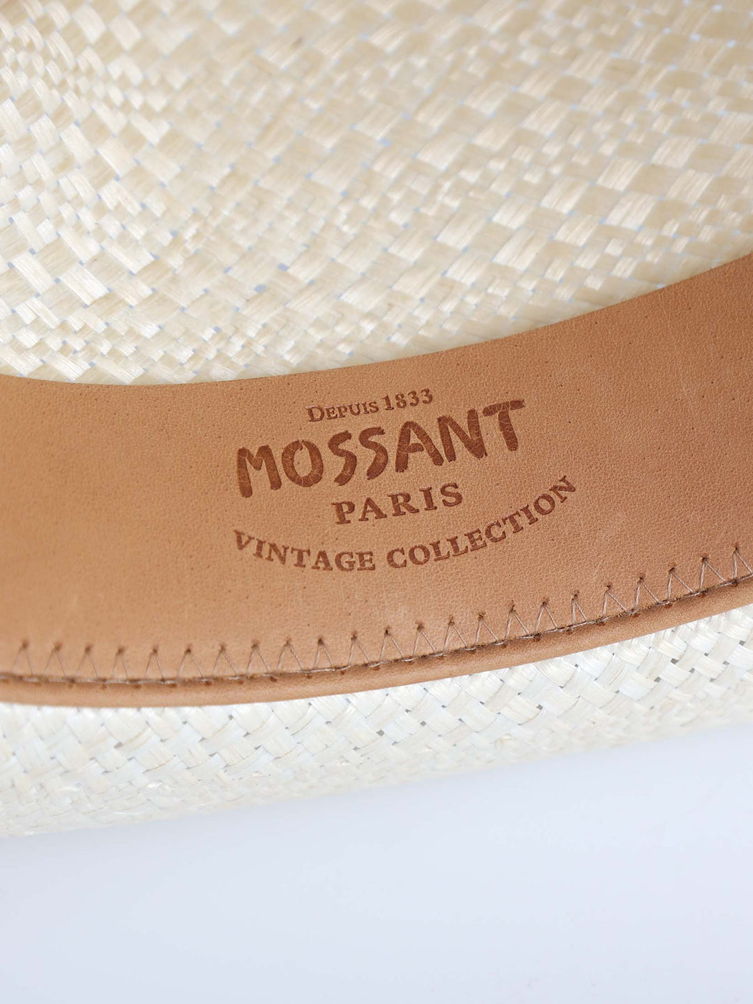 La | Wide Brim Fedora Hat | white Fedora | Mossant Paris | Hemp Straw