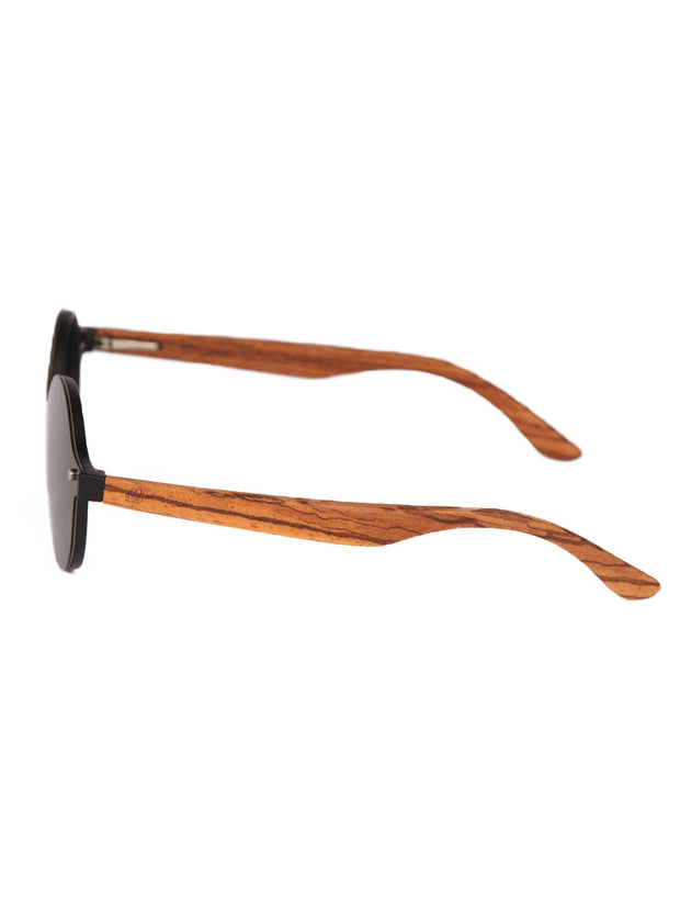 Azalea | Wood x Acetate Round Sunglasses