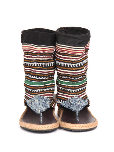 Wedge Bootie Sandal | Vintage Hmong Tribal Print