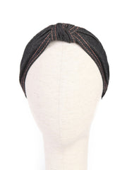 Knotted headbands - Black Denim