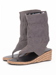 Wedge bootie sandals | Grey sandals