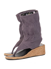 Wedge bootie sandals | Grey purple