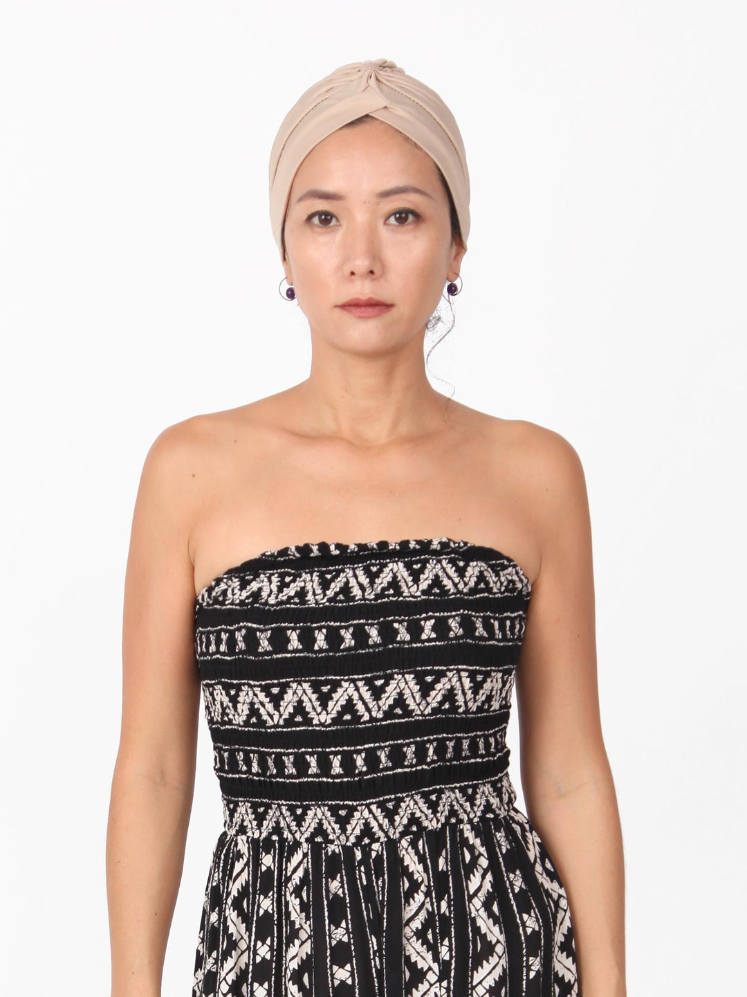 Halona Strapless Smocked Printed Tube Jumpsuits