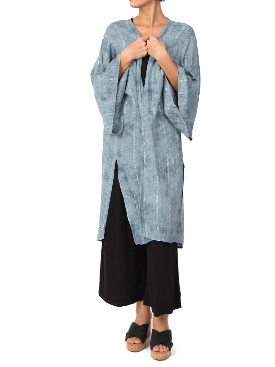 Ra Summer knit midi kimono