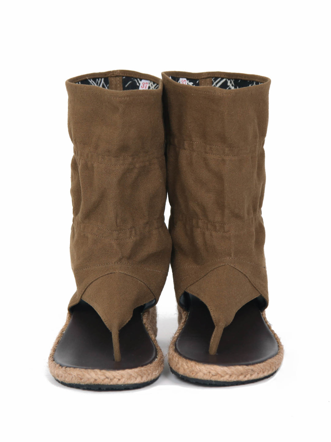 Wedge bootie sandals | Dark Khaki