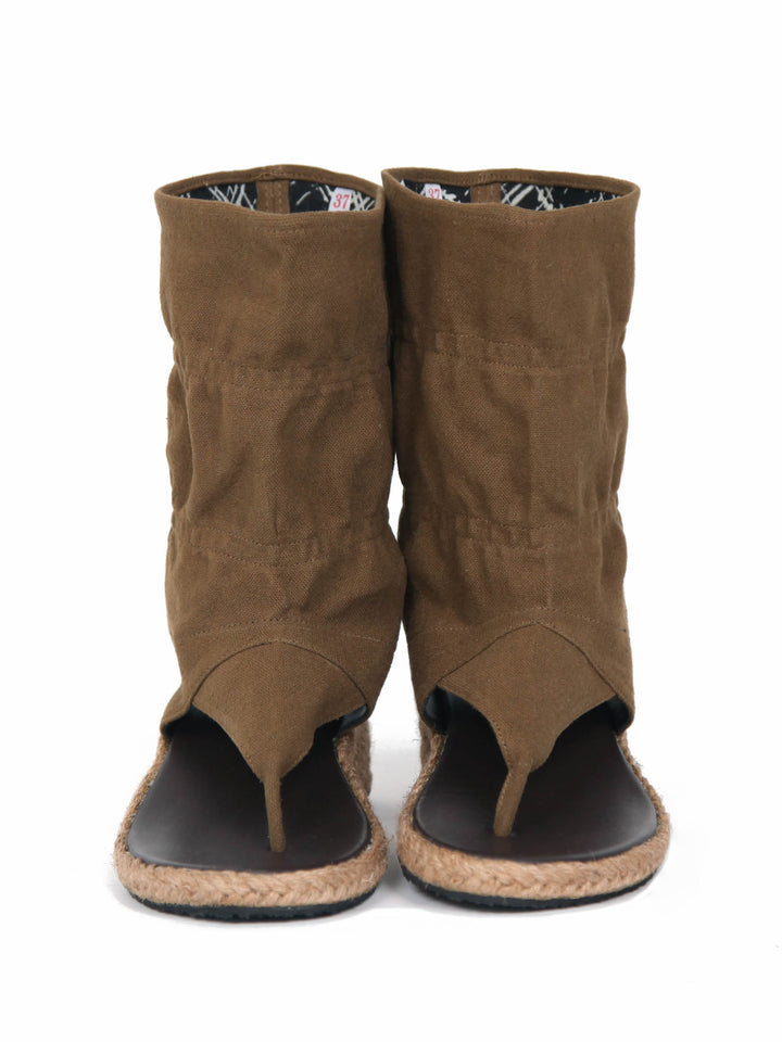 Wedge bootie sandals | Dark Khaki