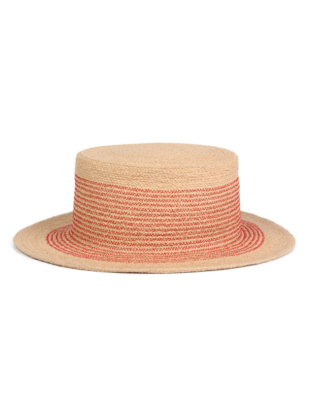 Wilma | Raffia straw Boater Hat