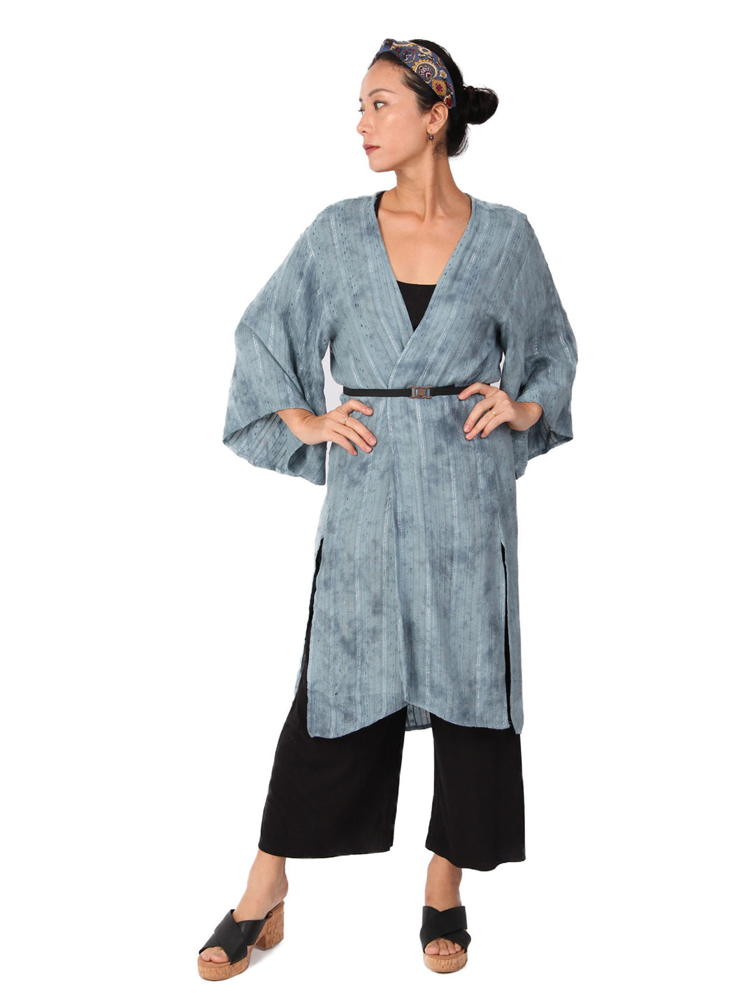 Ra Summer knit midi kimono