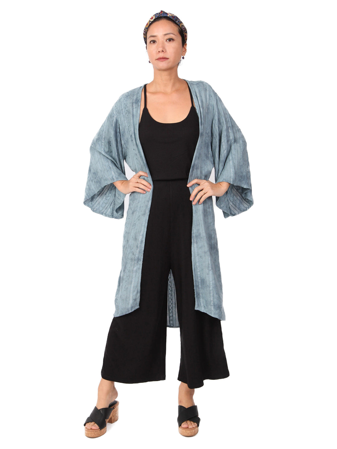 Ra Summer knit midi kimono