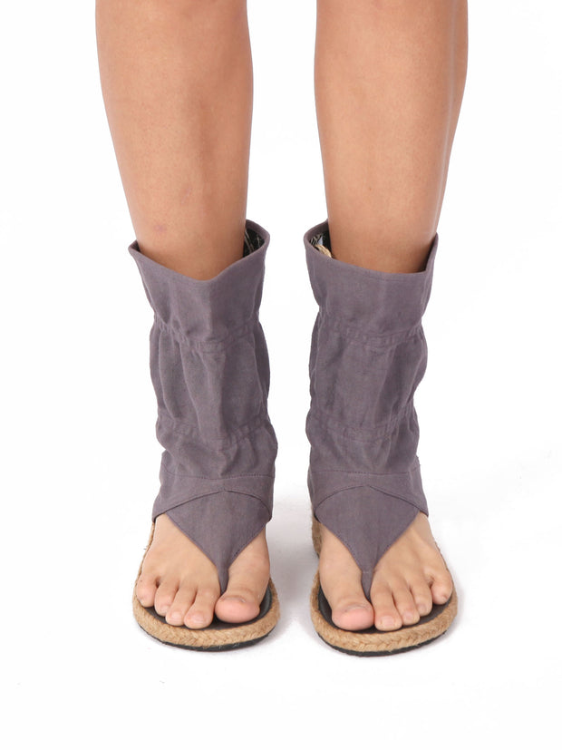 Wedge bootie sandals | Grey purple