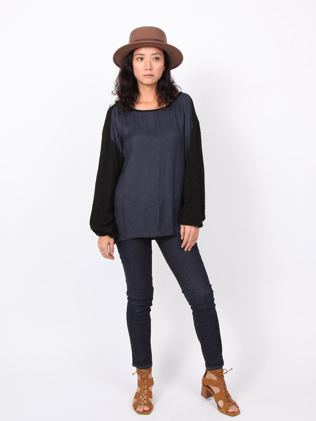 Carin | Balloon long sleeve over sized tops