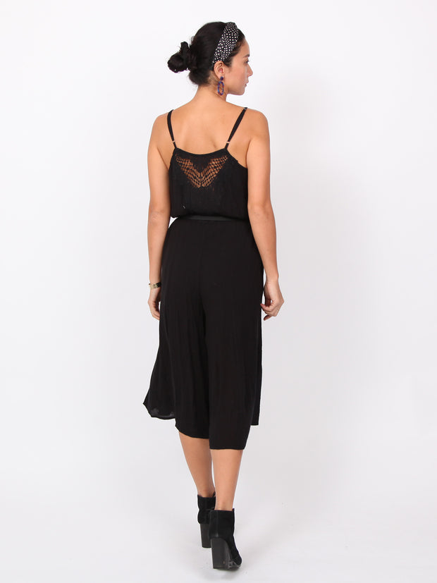 Mary | Crocheted lace back midi jumpsuits