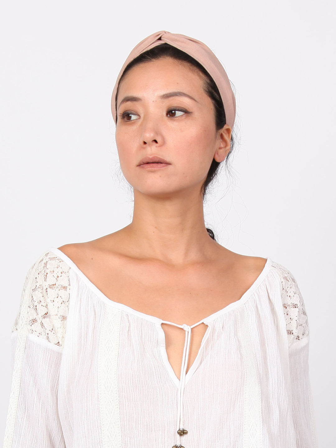 Ofra | Lace x gauze long sleeves blouse