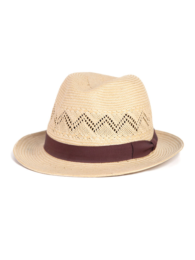 natural Straw Fedora Hat