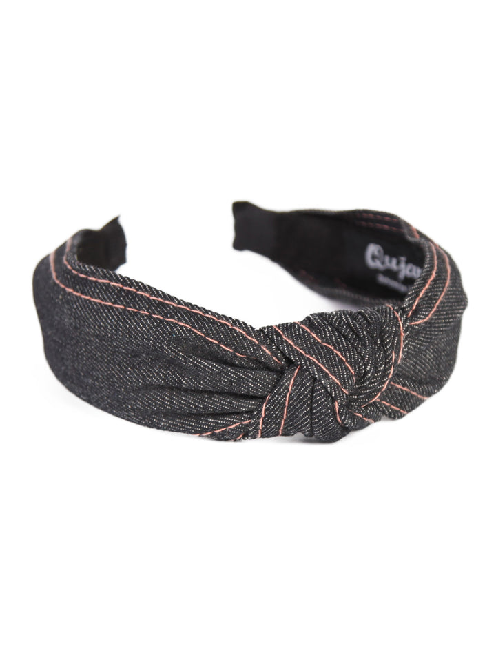 Knotted headbands - Black Denim