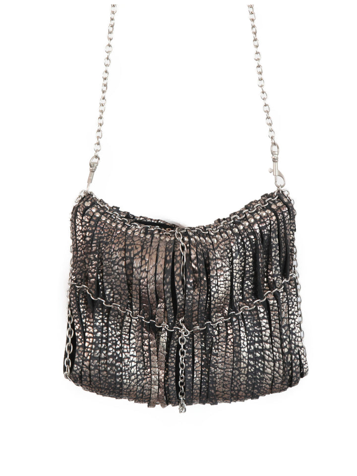 Sleeky funky shoulder & Clutch bag | Silver