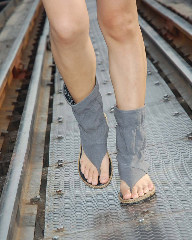 Wedge bootie sandals | Grey sandals