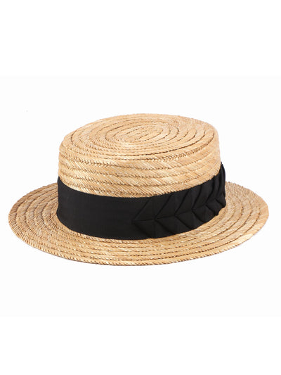 Fadia | Boater Hat | Wheat Straw | Mossant Paris
