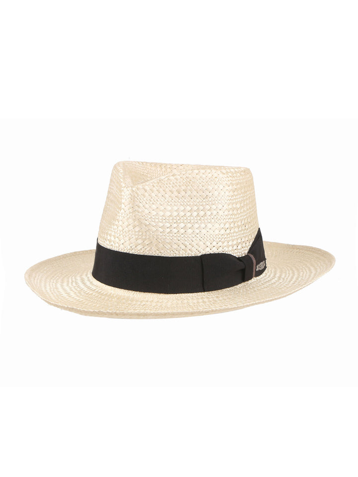 La | Wide Brim Fedora Hat | white Fedora | Mossant Paris | Hemp Straw