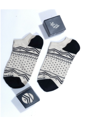 Sneaker Socks | Norwegian Summer Silver Black | Doormind
