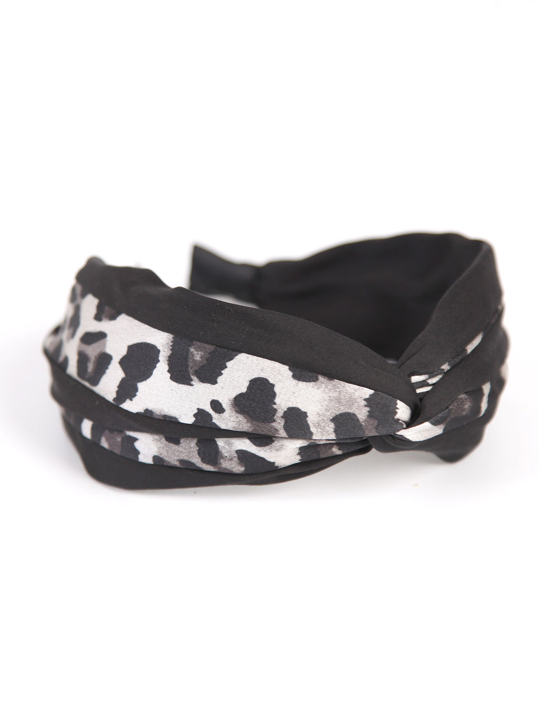 Twisted headband | Leopard satin