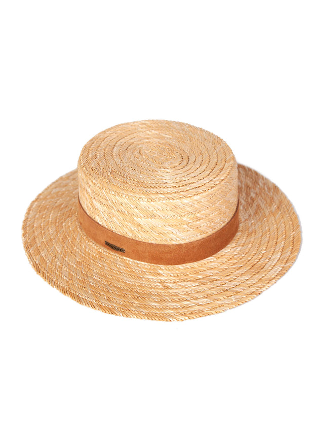 Pam | Boater hat |Wheat straw | Mossant Paris