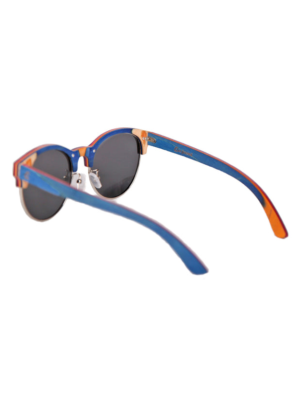 Daniel | Half-rim wooden sunglasses